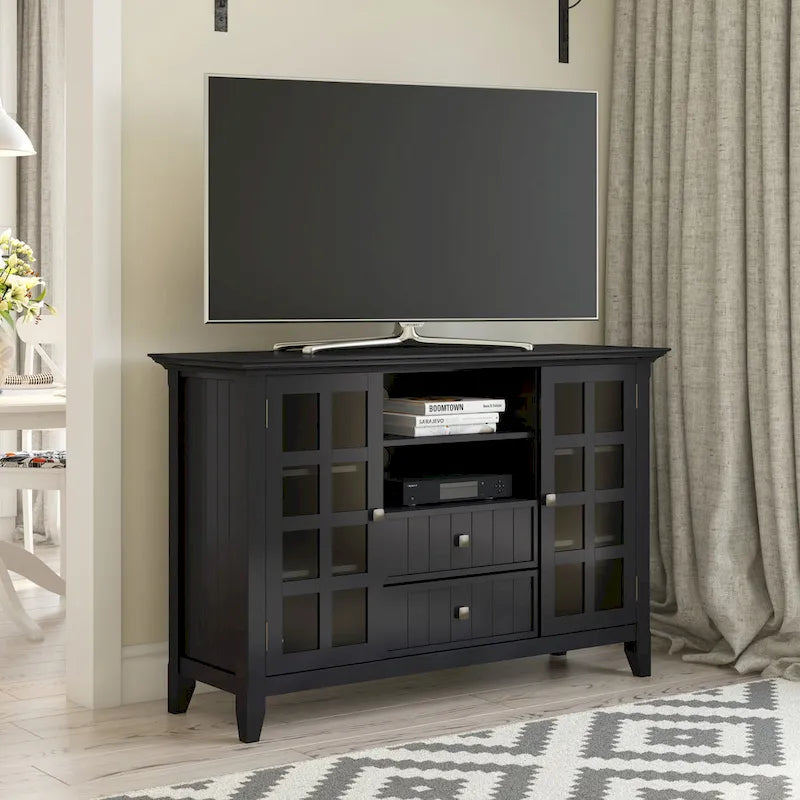 WYNDENHALL Normandy SOLID WOOD 53 inch Wide TV Media Stand For TVs up to 60 inches