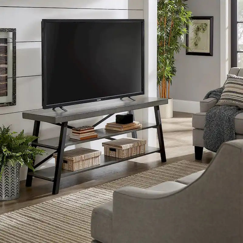 Bryson Rustic X-Base 60-inch TV Stand by iNSPIRE Q Classic