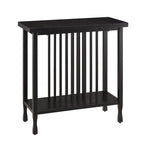 Carbon Loft Peter Matte Black Slatted Narrow Chairside Table