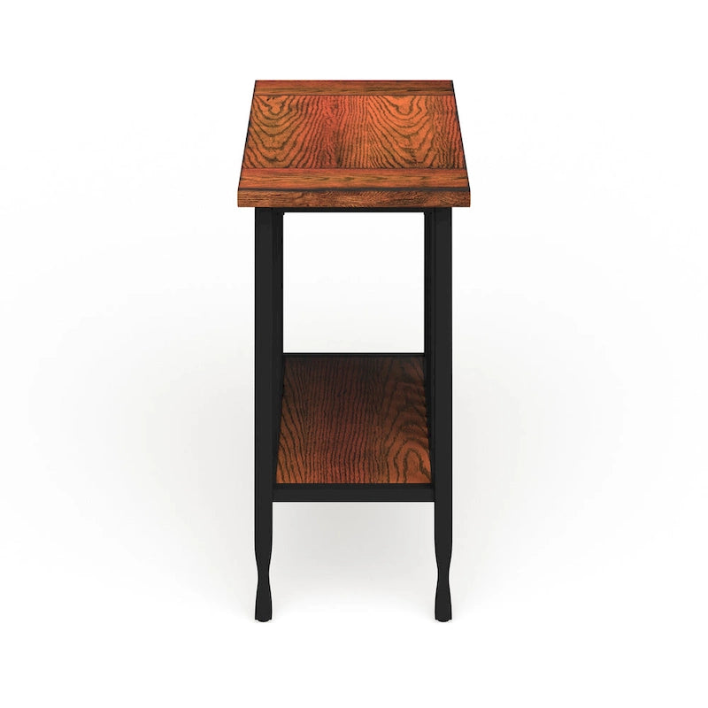 Carbon Loft Peter Matte Black Slatted Narrow Chairside Table