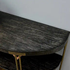 Round Coffee Table 2-Tier Cocktail Table with Storage Shelf Solid Wood