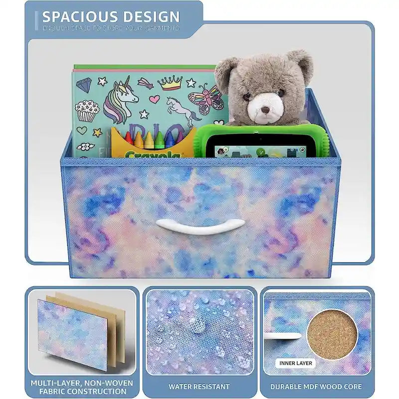 Nightstand 2-Drawer Shelf Storage - Bedside Furniture End Table Chest