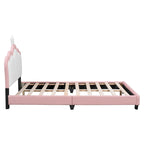 Upholestered Princess Bed With Crown Headboard