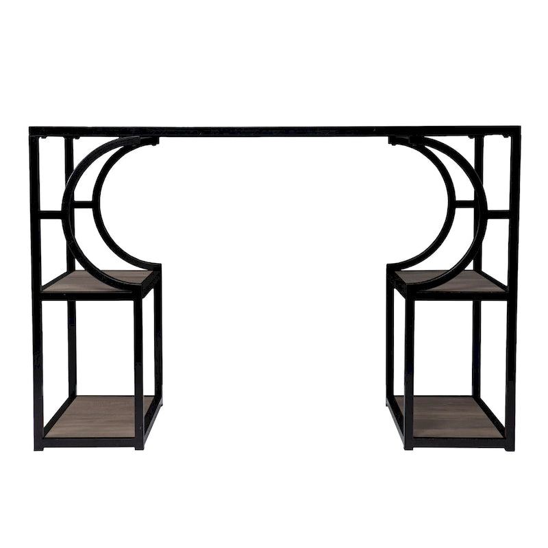 SEI Furniture Tynhill Transitional Brown Wood Desk