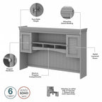 Fairview 60W Desk with Hutch, and Storage Set by Bush Furniture