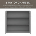 Fairview 60W Desk with Hutch, and Storage Set by Bush Furniture