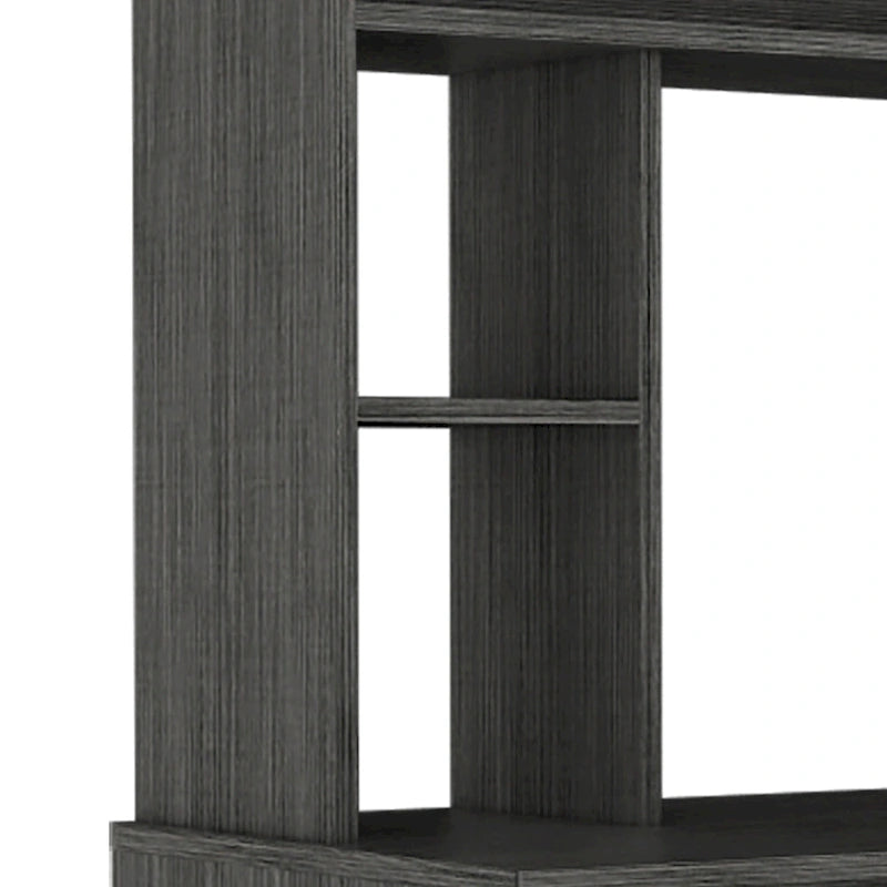 FM Furniture Sawgrass Writing Computer Desk with 5 Open Shelves and Hutch