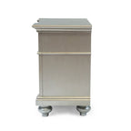 Eaen Glam Silver Wood 2-Drawer Nightstand by Furniture of America