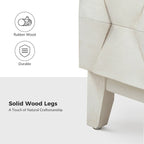 Ethe Mid-Century 2-Drawer Storage Nightstand with Adjustable Solid Wood legs and Charging Station Set of 2 By HULALA HOME