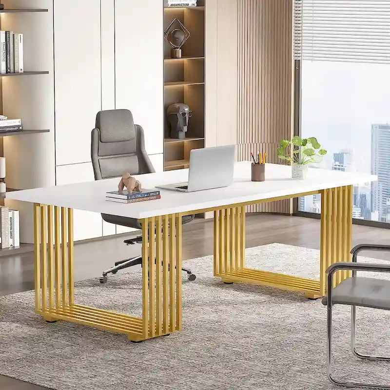 70.9 Modern Home Office Desk, Computer Executive Desk