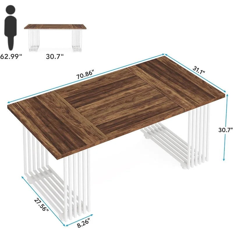 70.9 Modern Home Office Desk, Computer Executive Desk