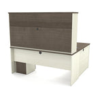 Bestar Prestige Plus L-shaped Workstation Desk with Hutch