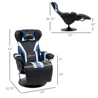Vinsetto Race Video Game Chair with Reclining Backrest and Footrest, Headrest, and Cup Holder