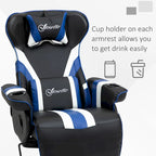 Vinsetto Race Video Game Chair with Reclining Backrest and Footrest, Headrest, and Cup Holder