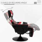 Vinsetto Race Video Game Chair with Reclining Backrest and Footrest, Headrest, and Cup Holder