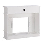 SEI Furniture Occom Electric Fireplace with Faux Marble Mantel with Media Storage