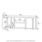 Furinno Brahms TV Stand with Shelves and Storage