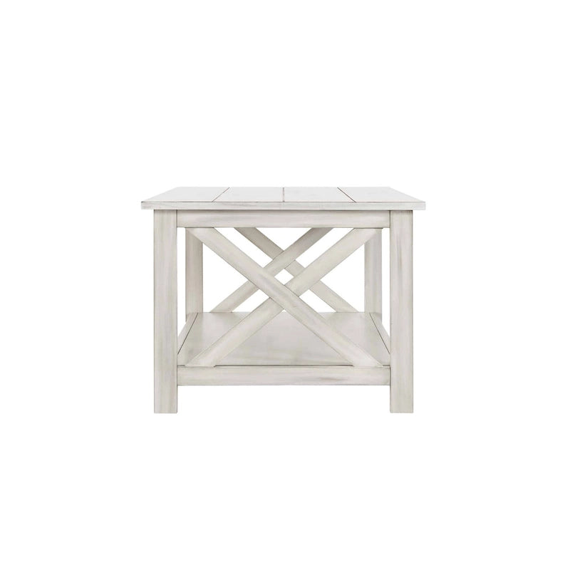 Jamestown Antique White Wood Coffee Table