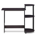 Porch & Den Baruch Compact Modern Wood Computer Desk with Shelves