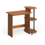 Porch & Den Baruch Compact Modern Wood Computer Desk with Shelves