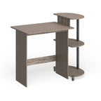 Porch & Den Baruch Compact Modern Wood Computer Desk with Shelves