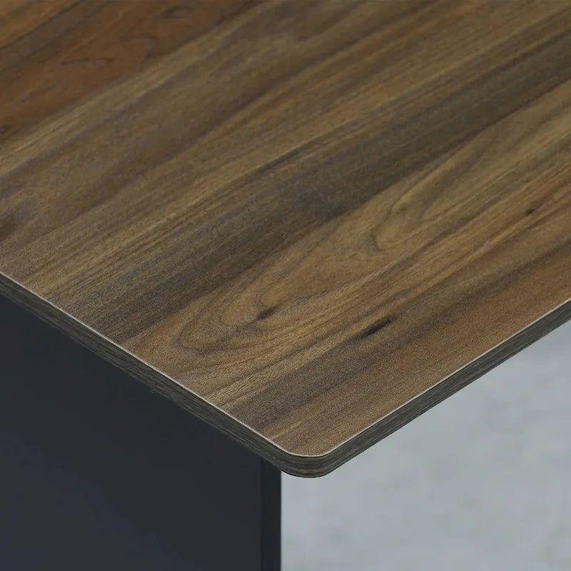 Porch & Den Baruch Compact Modern Wood Computer Desk with Shelves