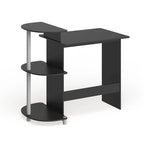 Porch & Den Baruch Compact Modern Wood Computer Desk with Shelves