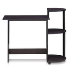 Porch & Den Baruch Compact Modern Wood Computer Desk with Shelves