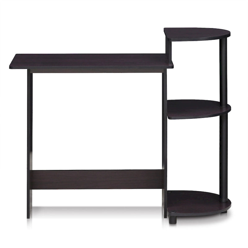 Porch & Den Baruch Compact Modern Wood Computer Desk with Shelves