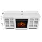 Marlowe 70 TV Stand Electric Fireplace White by Real Flame