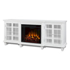 Marlowe 70 TV Stand Electric Fireplace White by Real Flame