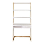 Freestanding Ladder Desk with Drawer with Solid American Hardwood