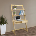 Freestanding Ladder Desk with Drawer with Solid American Hardwood