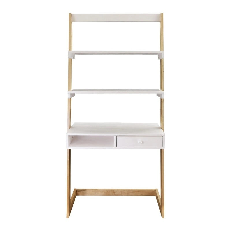 Freestanding Ladder Desk with Drawer with Solid American Hardwood