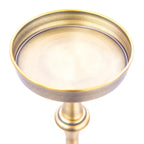 Glam 6in. Round Pedestal Martini SideTable, Brass