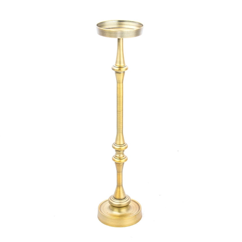 Glam 6in. Round Pedestal Martini SideTable, Brass