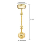 Glam 6in. Round Pedestal Martini SideTable, Brass