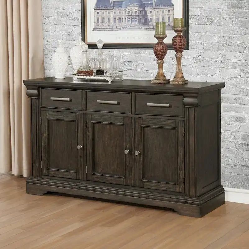 The Gray Barn Ruddy Road Espresso Farmhouse 60-inch Sideboard Buffet