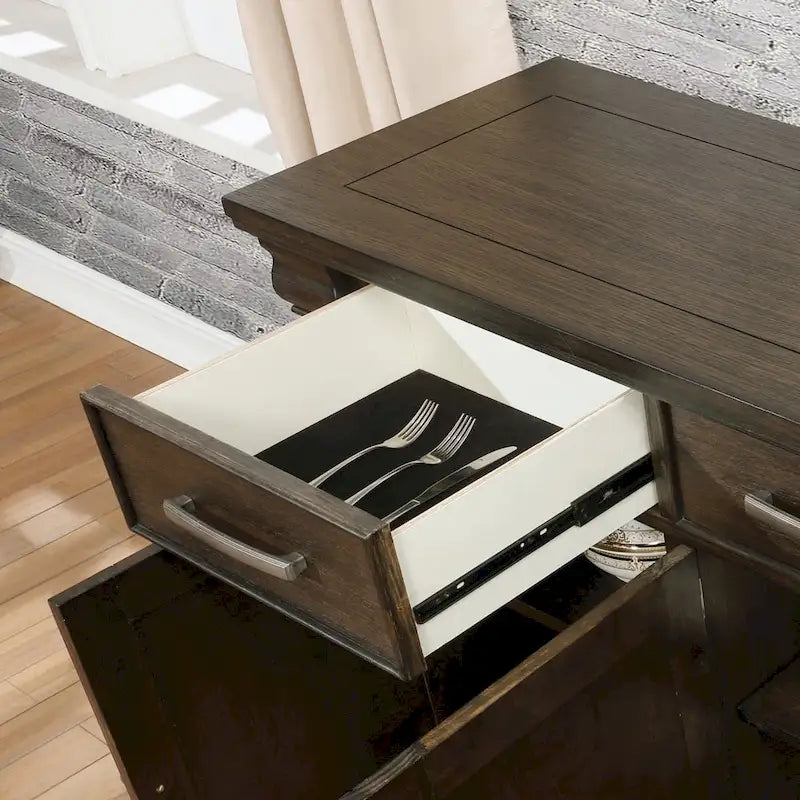 The Gray Barn Ruddy Road Espresso Farmhouse 60-inch Sideboard Buffet