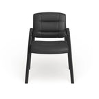 Upholstered Tufted Executive Reception Chair - Black