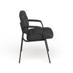 Upholstered Tufted Executive Reception Chair - Black