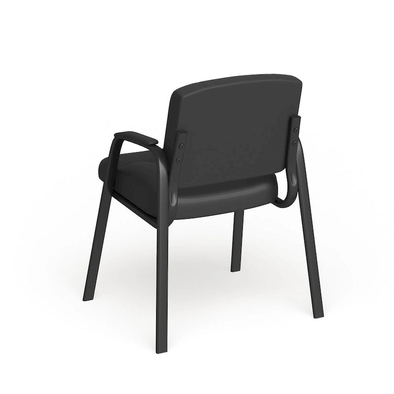 Upholstered Tufted Executive Reception Chair - Black