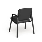 Upholstered Tufted Executive Reception Chair - Black