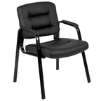 Upholstered Tufted Executive Reception Chair - Black