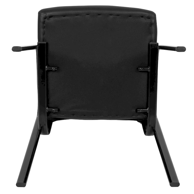 Upholstered Tufted Executive Reception Chair - Black