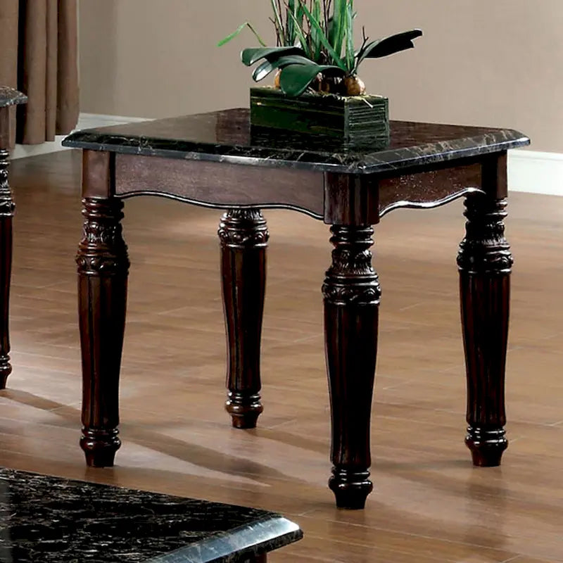 Haia Traditional Espresso Wood 3-Piece Coffee Table and End Tables Set by Furniture of America