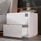 LED Nightstand White Modern Nightstand LED Night Stand Bedside Table