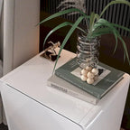 LED Nightstand White Modern Nightstand LED Night Stand Bedside Table