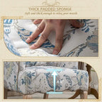 Upholstered French Country Single Sofa Reading Chairs with Pillow