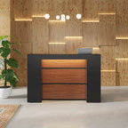 63 Inch LED Reception Front Counter Desk Table with Private Panels for Check Out Retail,Store Office Lobby Shop Clinic